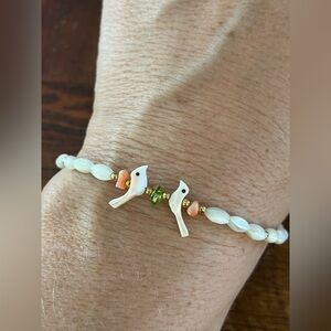 Zuni Fetish Bird MOP Bracelet